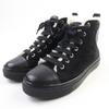 Great High Cut Sneakers JIMMY Black Suede Leather Women 35.5 Used