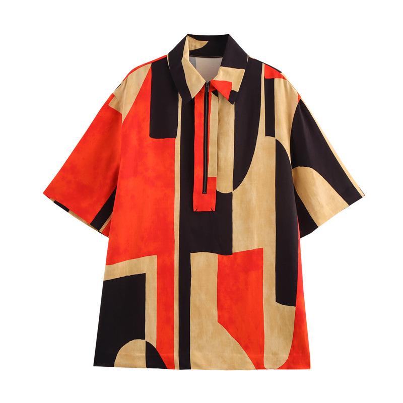 TAOP&ZA Women's Spring/Summer Fashion Print Shirt & Casual Pants Set