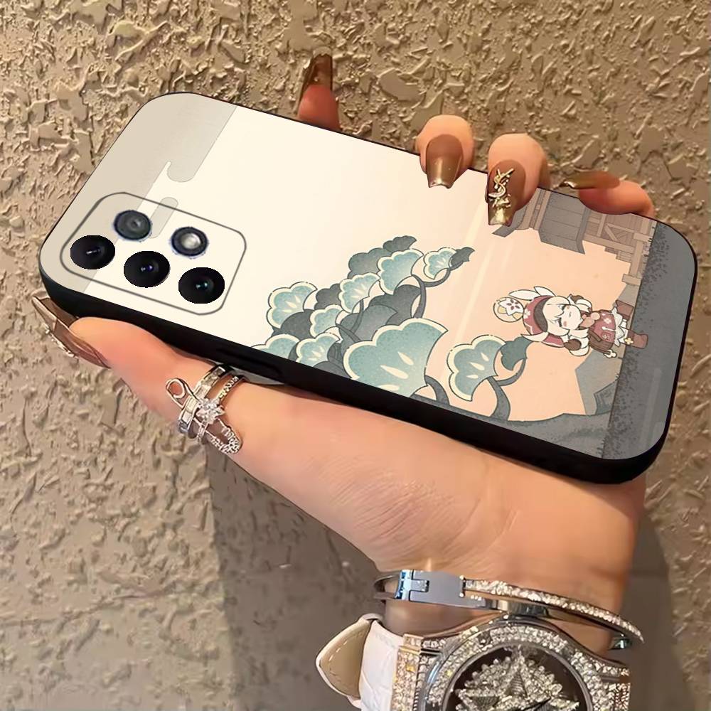 G-Genshin Impact Cute Klee Phone Case For Samsung Galaxy A13,21s,22,31,32,52,53,71,80,A91 Soft Black Cover