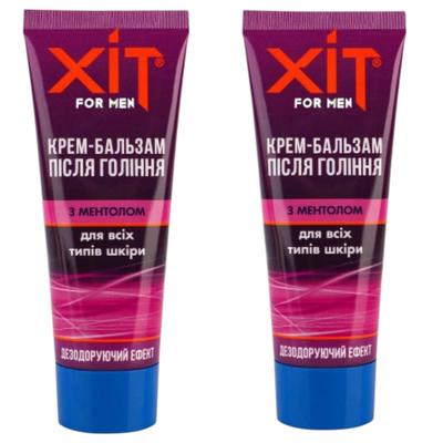 Aftershave Cream-balm with a Deodorizing Effect - (2 or 6) Pieces ( 70 + 70 Ml ) In Pack