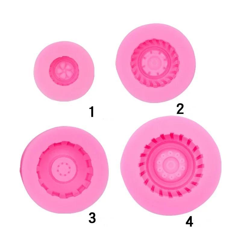 Creative Fashion Shape Tires Wheel Chocolate Cake Molds Food Grade Silicone Mold Fondant Cake Decorating Tools Accessories
