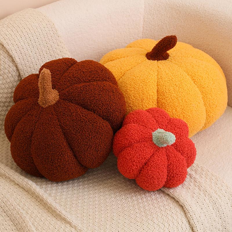 Cute Irregular Pumpkin Pillow: Plush Halloween Decoration for Sofa, Bedroom, or Bay Window
