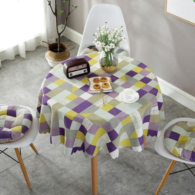 Proud Rose Waterproof Tablecloth Printed Round Table Cover Tea Table Cloth for Wedding Party Home Dining Table Decor Wash-free