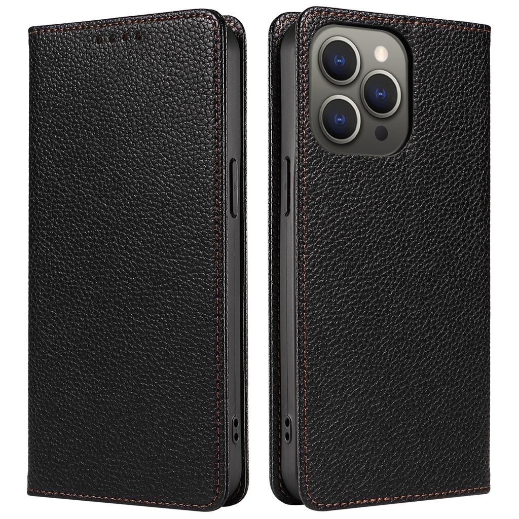 For iPhone 14 Pro Max Case RFID Blocking Strong Magnetic Leather Wallet Phone Cover