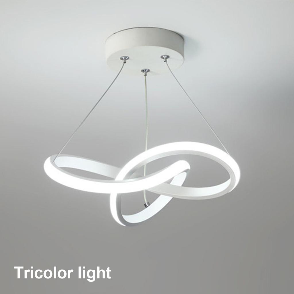 24cm Led Pendant Light Tricolor Nordic Linear Hanging Ceiling Bedroom Staircase Creative Lamp Lighting Black/White Modern Design