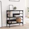 VidaXL Table console noir 75x32x75 cm bois d'ingénierie 839053