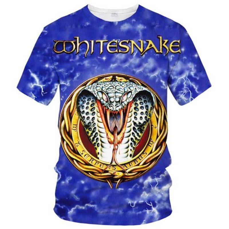 Horký výprodej Whitesnake Pánské/dámské Módní Slim Tričko 3D Potisk Tričko Ležérní Top Dětské Oblečení Plus Size 100-6XL Oversize
