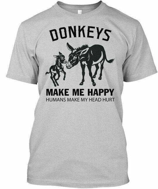 Donkey donkeys Make Me Happy t T-Shirt S