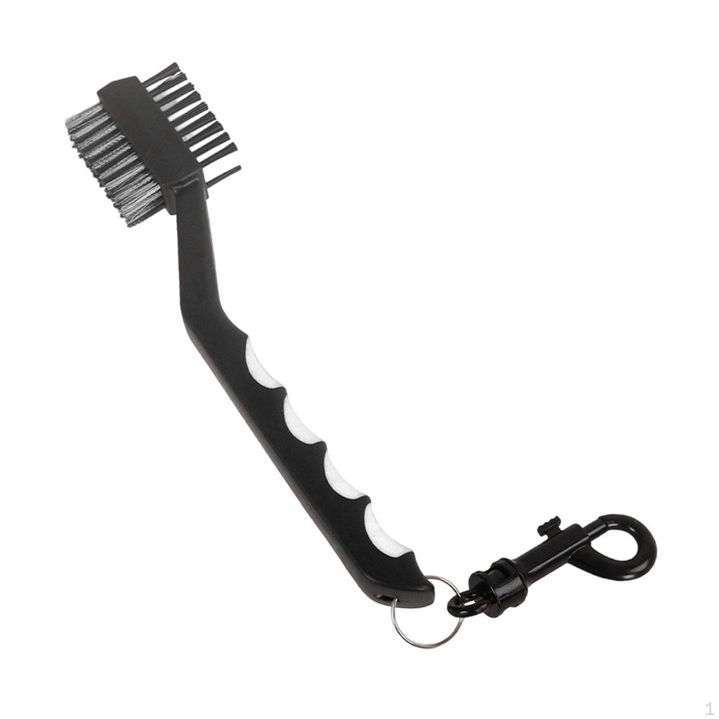 Double Hook Golf Club Cleaning Brush, Non-slip Handle for Dirty , Portable.
