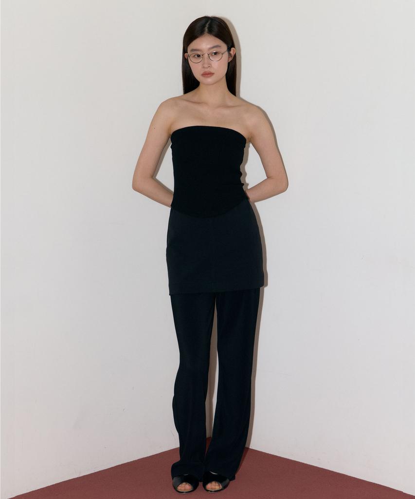 38COMEONCOMMON Rib Tube Top (Black)