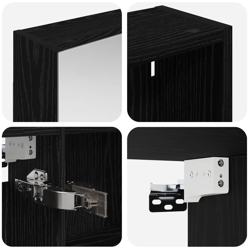 Bathroom Cabinet Set 3 Pcs 130 X 14.5 X 70 Cm Particleboard
