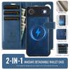 2-in-1 Magnetic Magnetic Detachable Wallet Case for iPhone 17/17 Pro/17 Max/17 Air - PU Leather, Card Slots, MagSafe Charging, 360° Protection