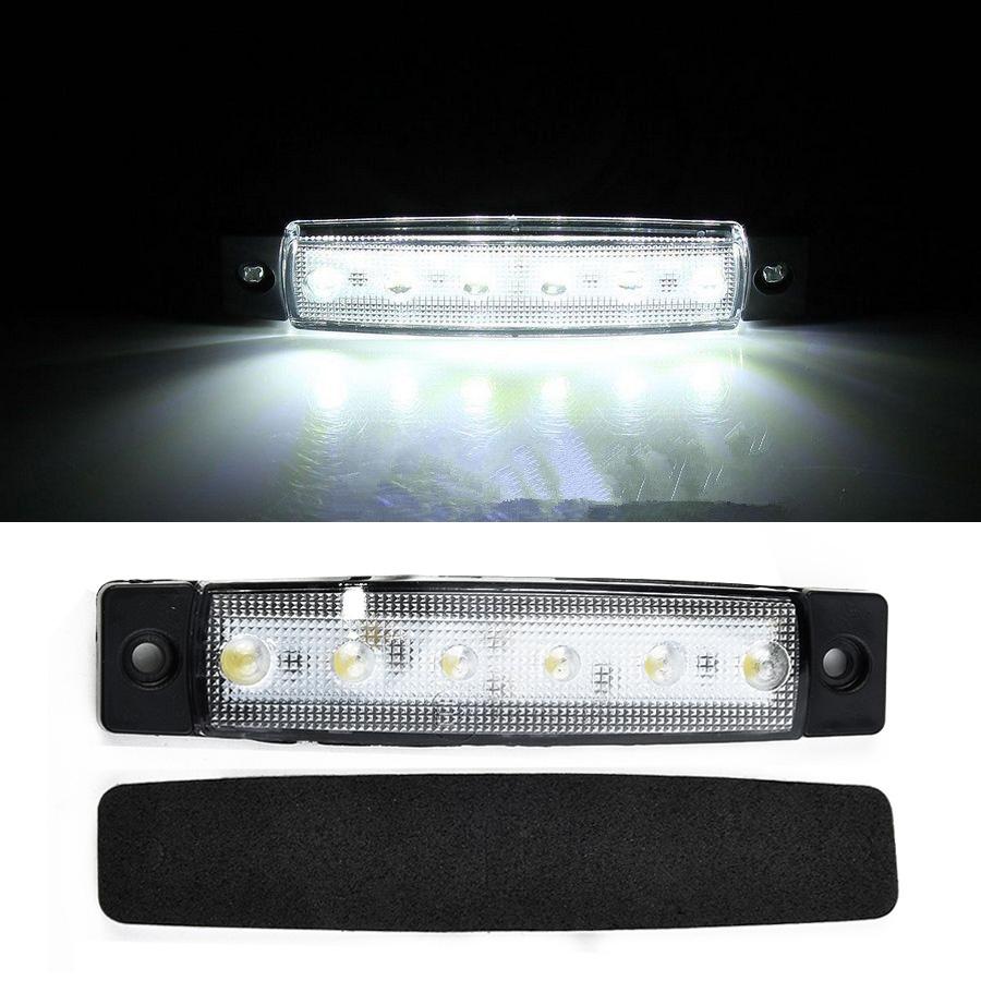 12V Car Side Marker Light Trailer Truck Boat Indicator LED Lamp White Tail Light