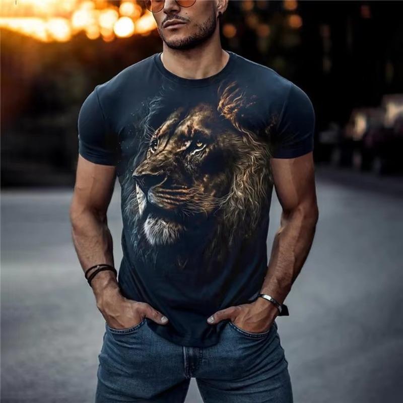 

Мужская футболка Ретро с 3D-принтом Европейский и американский уличный стиль Футболка с коротким рукавом XS