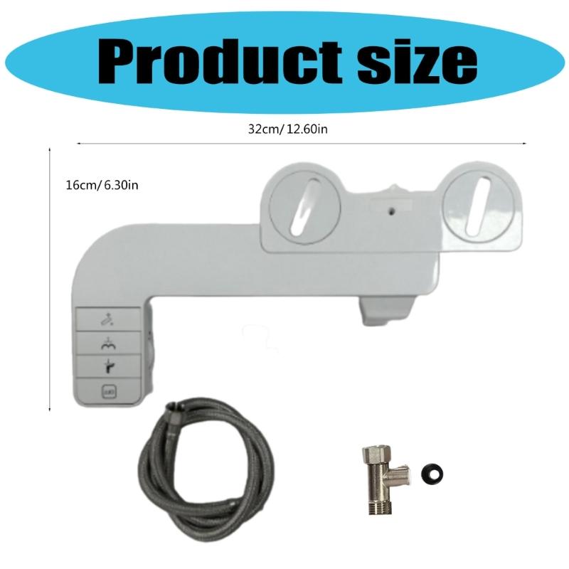 Thin Without Electric Bidet Attachment with Cleaning Double Nozzle and Side Arm Control for Personalize Hygienes