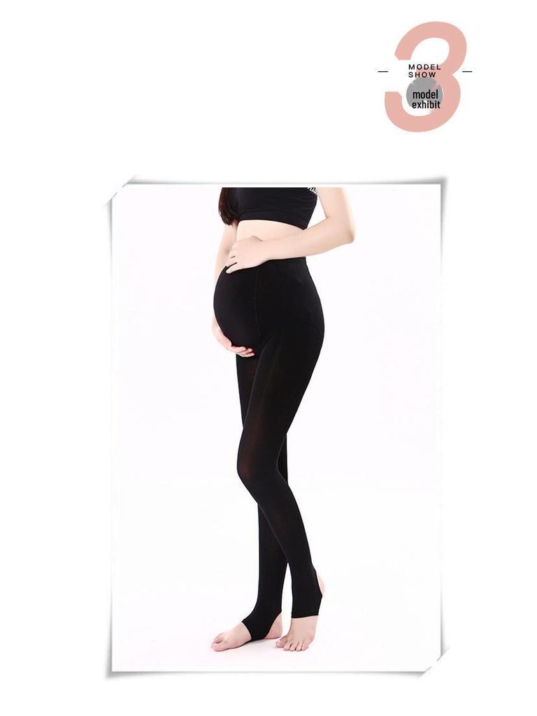 Damskie ciążowe legginsy podtrzymujące - Średniej grubości, 120D, Wiosna/Lato