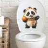 Self-adhesive Panda Holding Orange Bucket Wall Stickers for Kids Room Bedroom Home Decor
