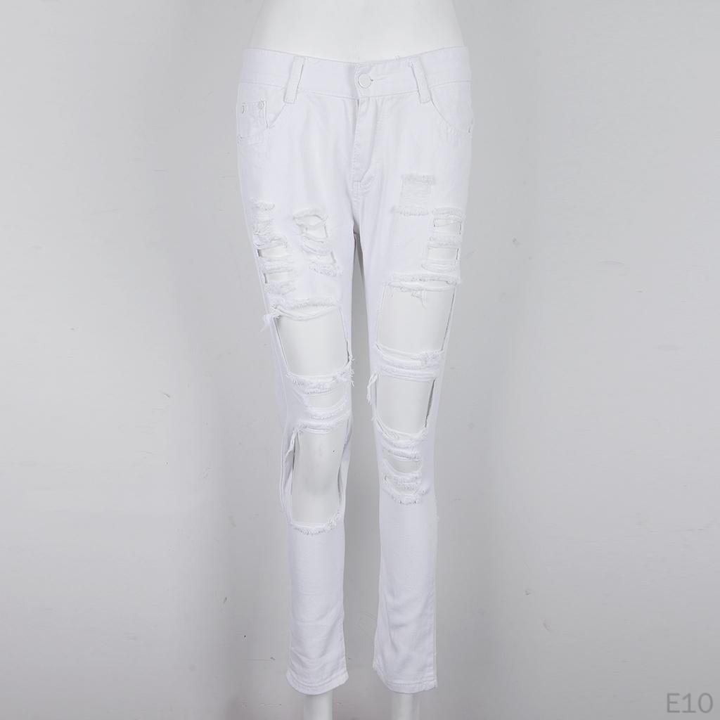Jeans Stretchable Bottom Pencil Women Ladies Casual Straight Legs Soft