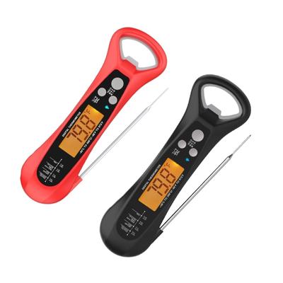 Sofort ablesbares Fleischthermometer zum schnellen Kochen, präzises digitales Lebensmittelthermometer mit magnetischer, faltbarer Sonde und Hintergrundbeleuchtung