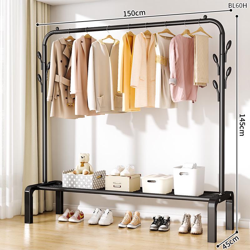 Multi-Functional Clothes Rack: Standing Drying & Coat Hanger for Bedroom, Dorm, or Balcony.