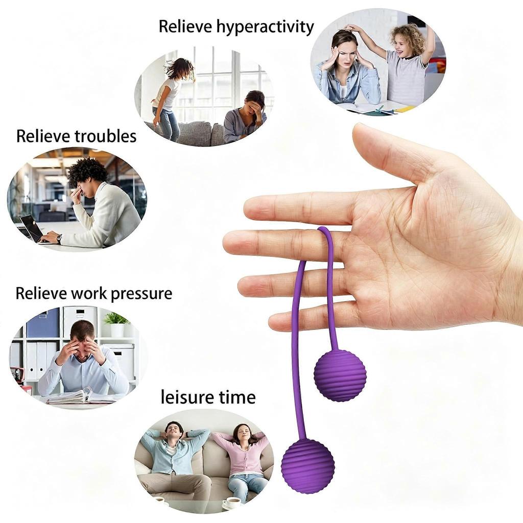 4-Piece Finger Exercise & Stress Relief Bead Toy Set with Storage Bag