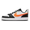 Nike Court Borough Slip Resistant Abrasion Resistant Low top Skateboard Shoes GS White Orange BQ5448-115(Team409-GS)