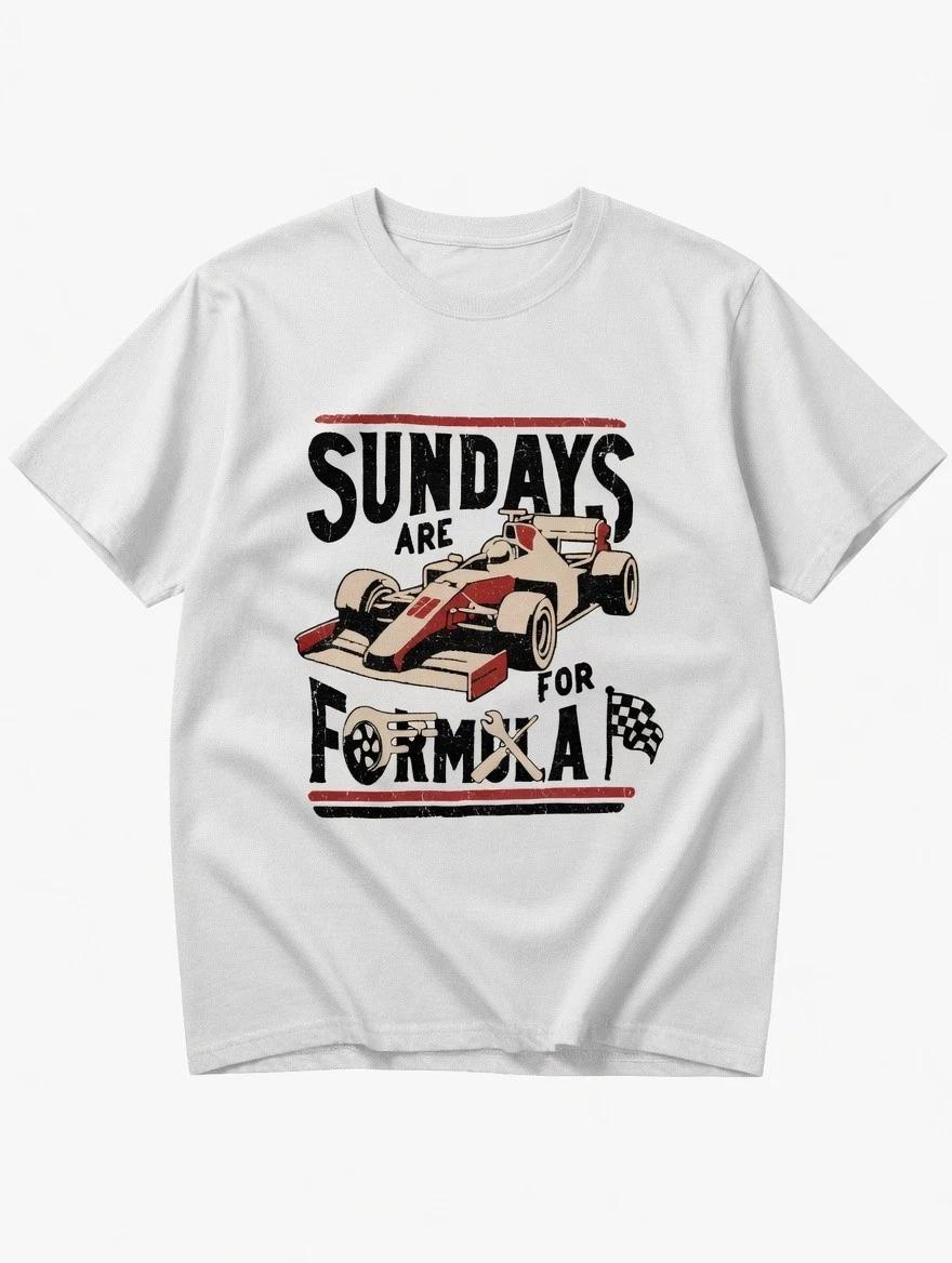 Sundays Are For Formula T-Shirt - Racing Car Vintage Graphic Tee XXXL