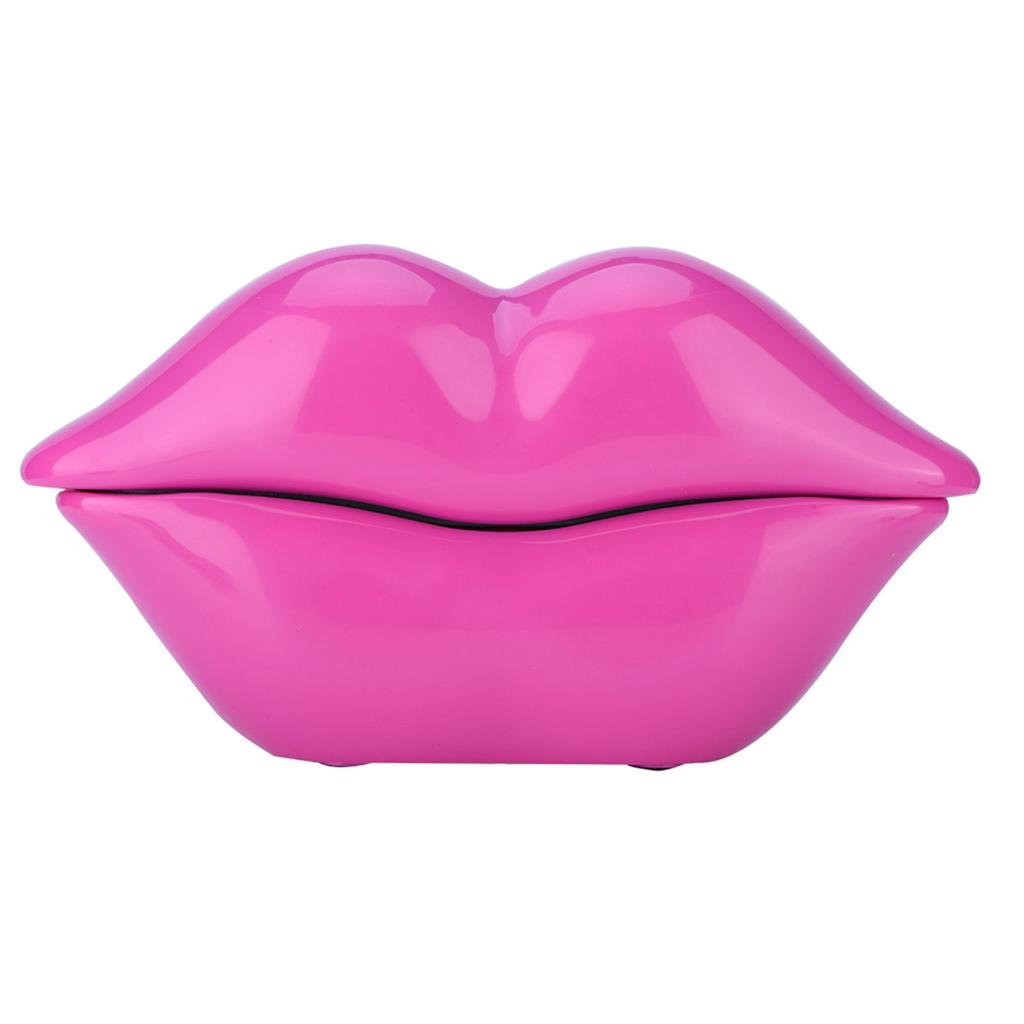 Funny Rose Red Lip Plastic Telephone Wire Landline Phone Home Decoration