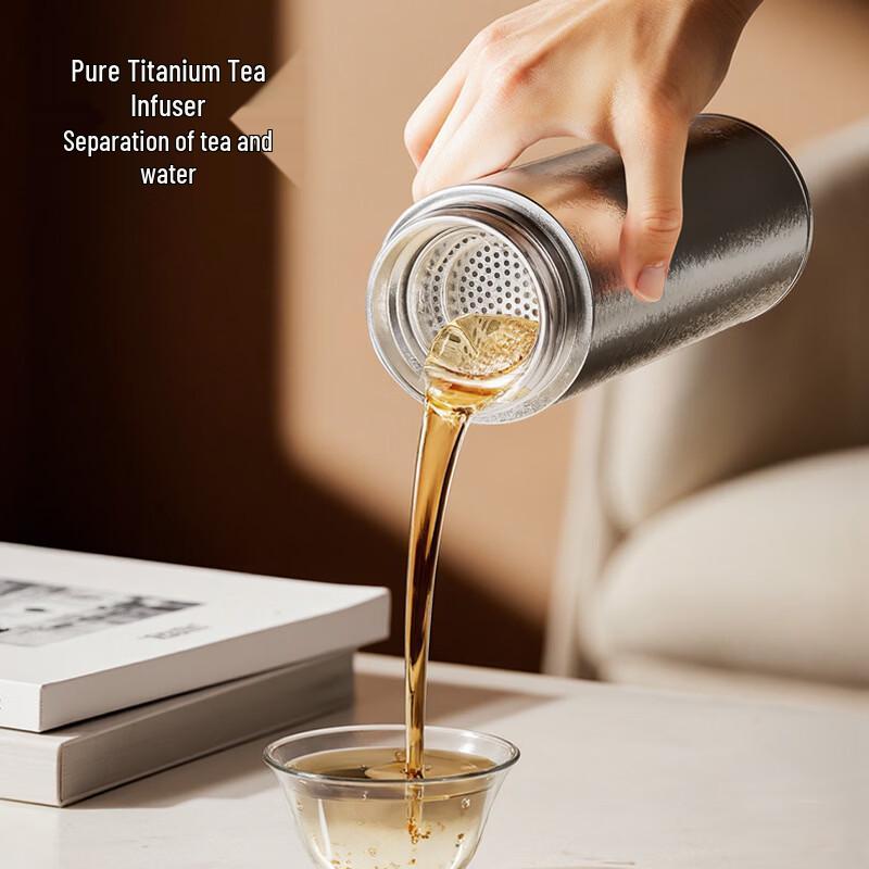 Pure Titanium Double-Layer Thermos Bottle
