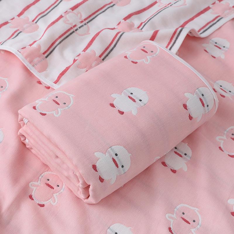 Newborn Jacquard Six-Layer Gauze Bath Towel and Summer Blanket for Babies and Toddlers.