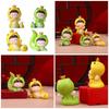 Cartoon Snake Baby Figurine Statue Cake Toppers Decoration Chinese Zodiacs Theme Party Accessories Resins Ornament