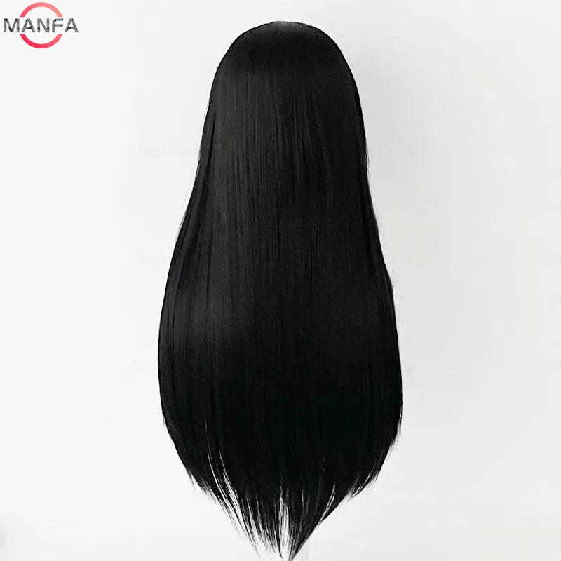 High Quality Nico Robin Cosplay Wig Miss Allsunday Wig Nico Wigs Long Black Heat Resistant Synthetic Hair Anime Role Play Wigs +