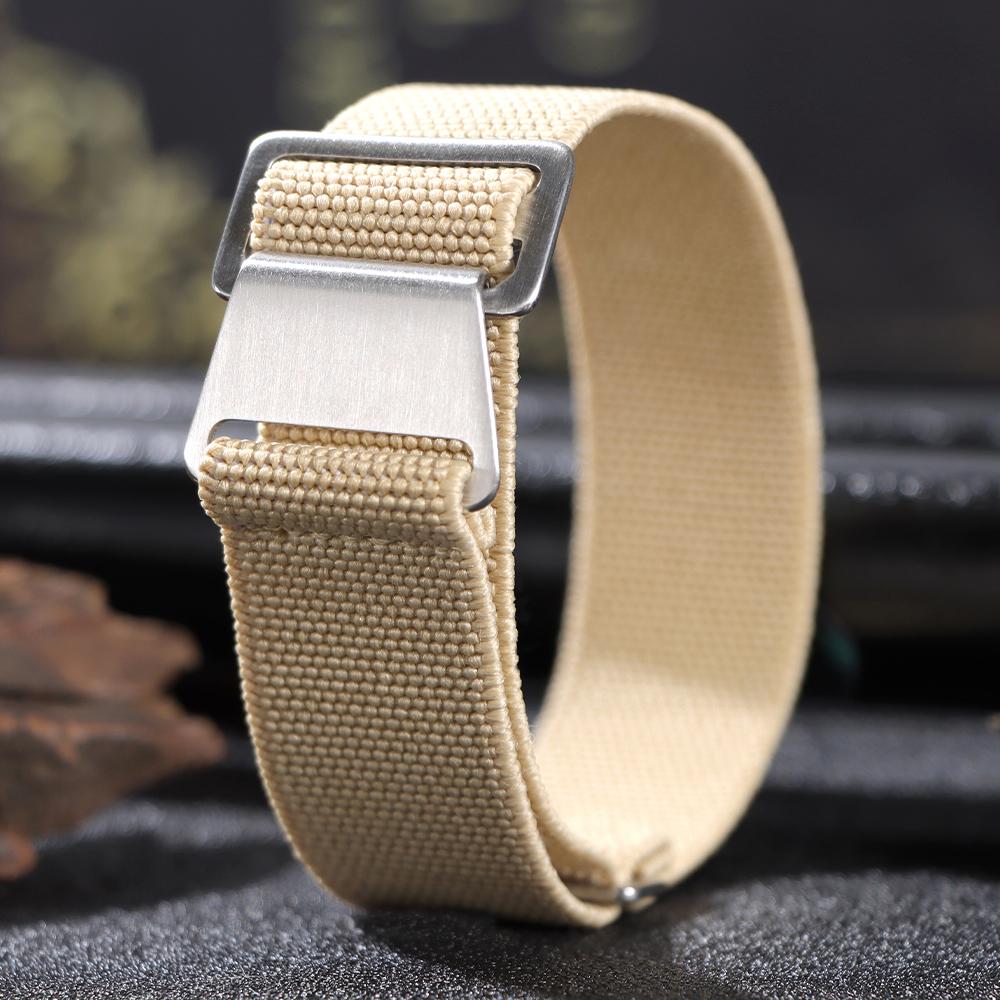 18mm 20mm 22mm Nylon Watchband for Seiko Army Military Woven Elastic Straps for French Troops Parachute Bag Men Women Sport Band