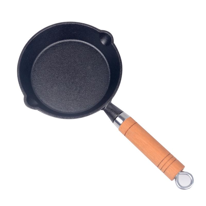 Mini Cast Iron Splash Guard Egg and Dumpling Frying Pan