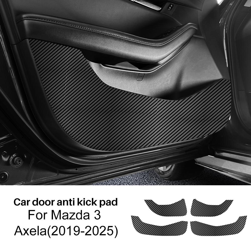 For Mazda 3 Axela 2019 2020 2021 2022 2023 2024 2025 LHD RHD Car Anti-kick Pad Suede Leather Carbon Pad Accessories Door Protect
