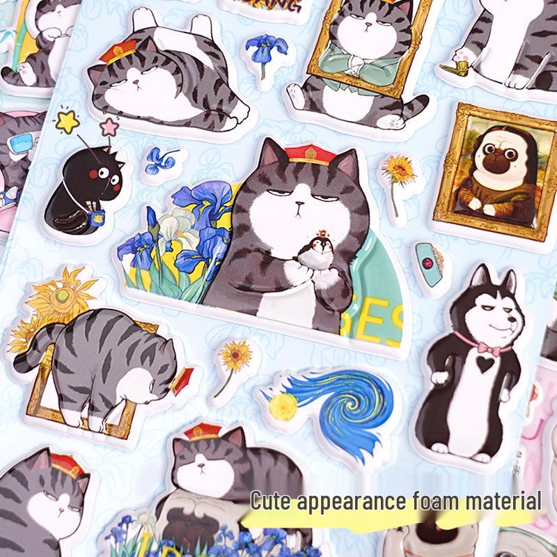 Genuine Our Cat 3D Foam Stickers Cartoon Anime Phone Case Decoration