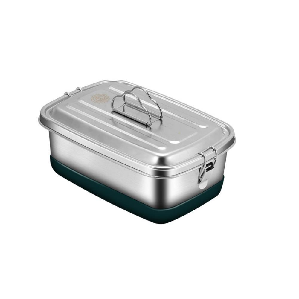 Tragbare Edelstahl-Lunchbox Versiegelte Frischhaltebox Küchengeschirr Lebensmittelbehälter Arbeit Schule