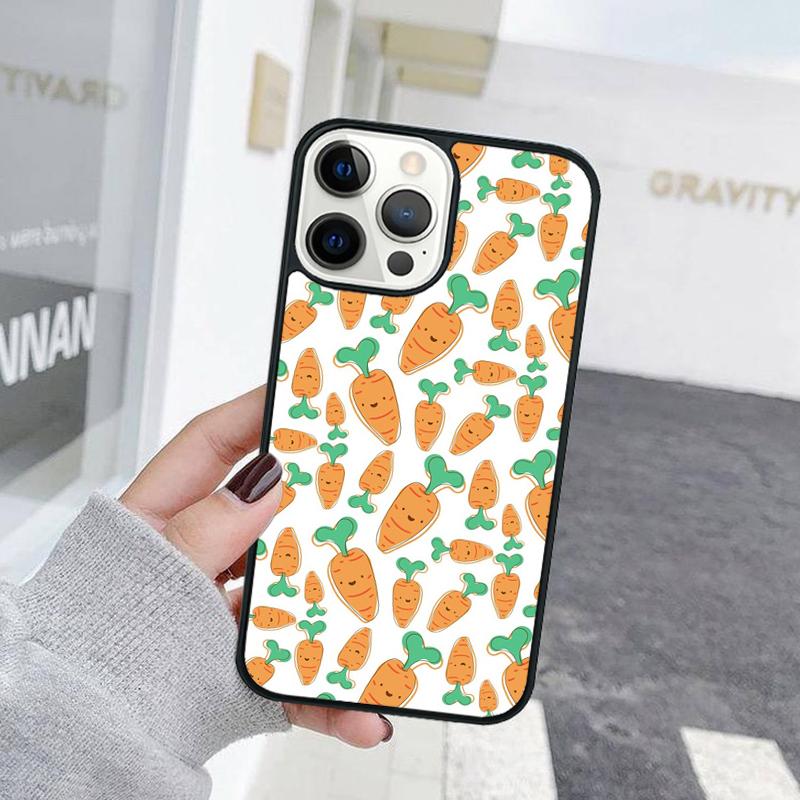

Cute Cartoon Carrot Pattern Phone Case For iPhone 17 Air 15 16 Cover 11 13 14 Pro Max 12 Plus Max Fundas iPhone 11