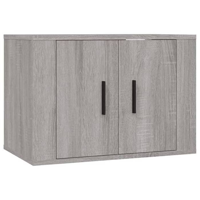 Meuble TV - Maison Exclusive - Ensemble 3 pièces - Sonoma gris - Bois d'ingénierie - Design mural