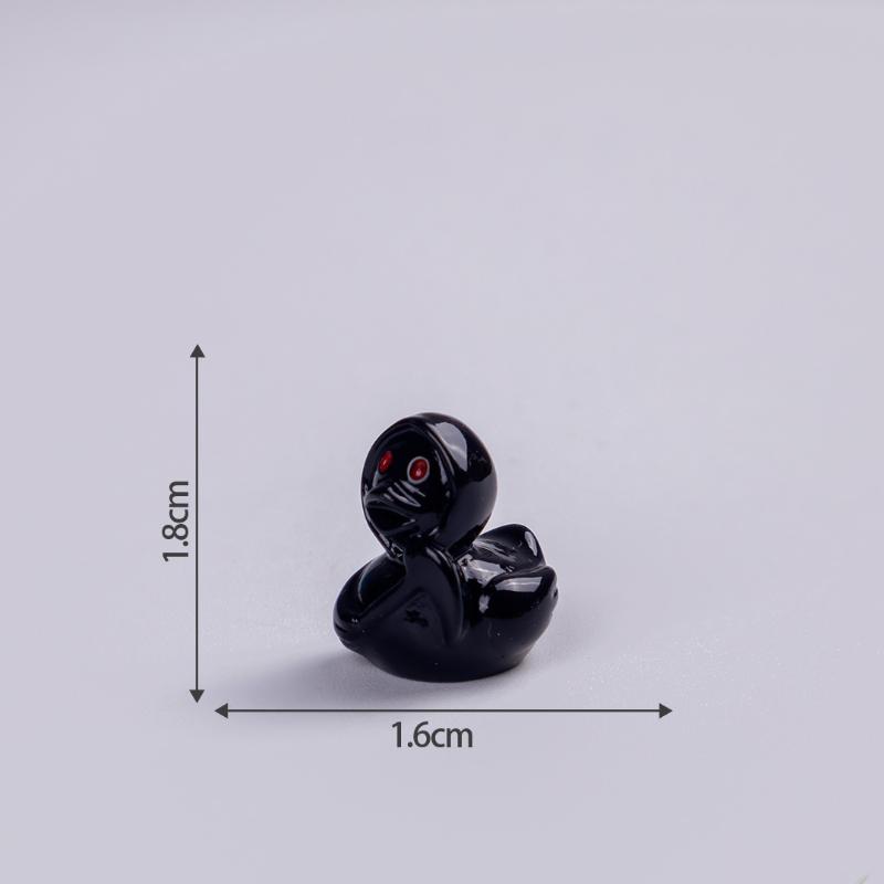 10Pcs Mini Halloween Pumpkin Duck Micro Landscape Resin Ornament Devil Duck Halloween Carnival Party Gift Home Desktop Decoratio