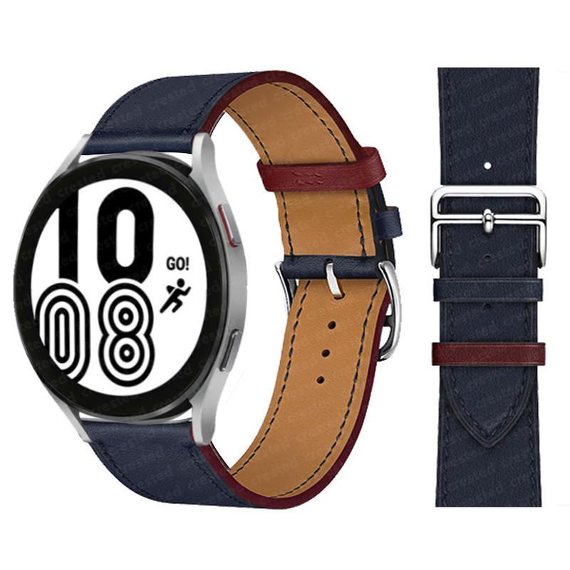 20mm 22mm Leather Strap for Samsung Galaxy Watch 7/6/5/pro/4/Classic 44mm 40mm Bracelet Belt Huawei GT-6-5-4-3-2-Pro 46mm Strap