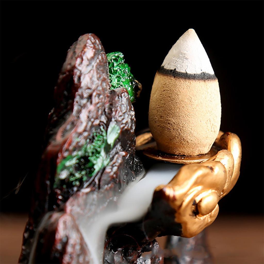 60pcs Waterfall Backflow Incense Cones for Incense Burner Holder Lavender Sandalwood Mix Scent Yoga Meditation Home Fragrance