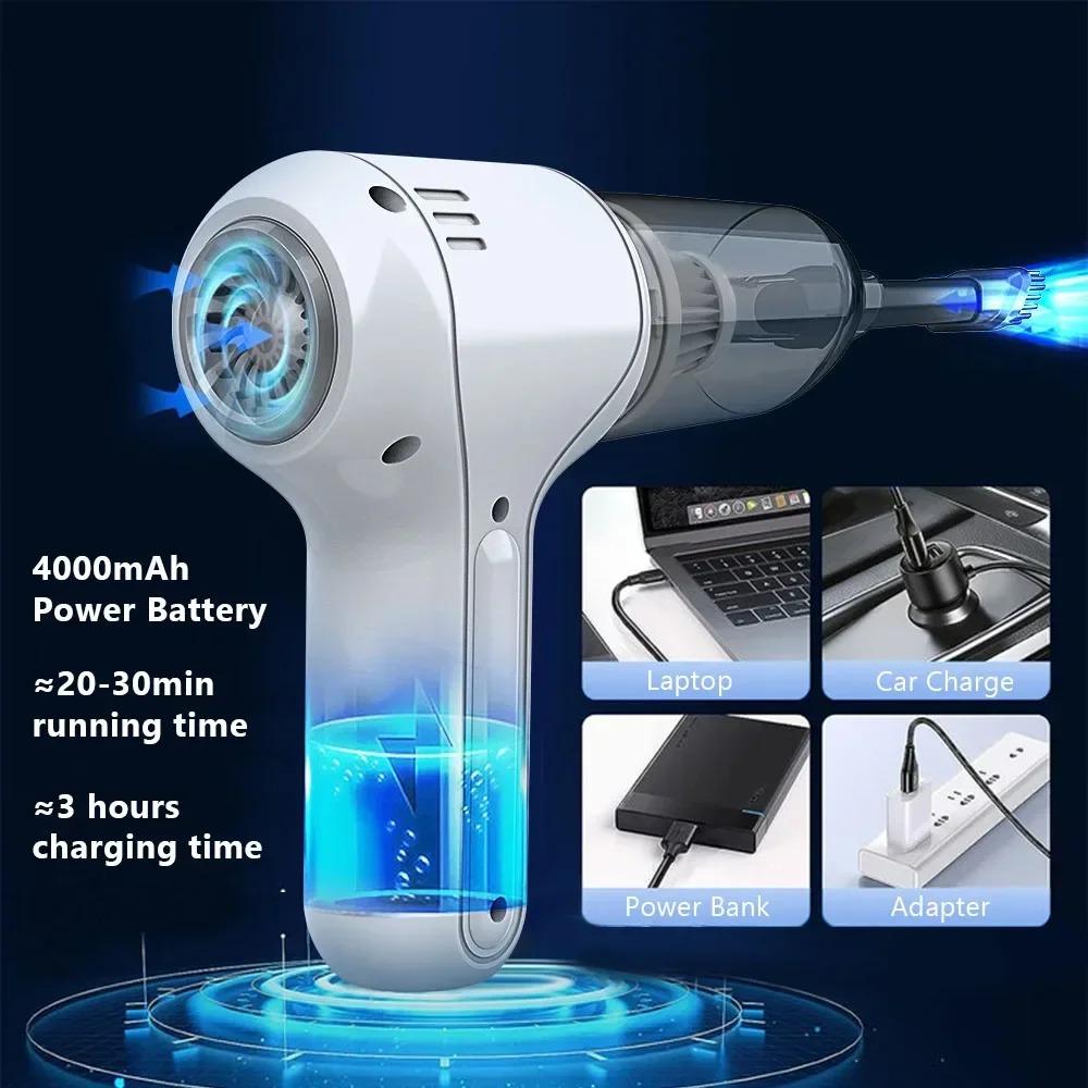 Autostaubsauger 4-in-1 Kabelloser Staubsauger Handstaubsauger Vakuumpumpe für Autoreiniger Kabellose leistungsstarke Nagelpumpe Autozubehör