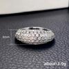 Huitan Versatile Geometric Design Women Ring Full Sparkling CZ Wedding Party Trendy Luxury Lady Accessories Daily Chic Jewelry