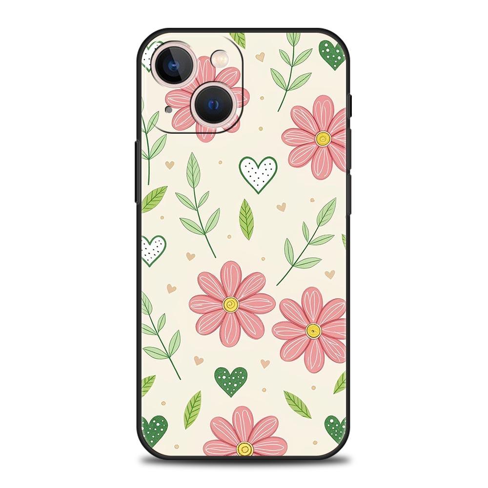 Phone Case For iPhone 17 16e 15 14 13 12 11 Pro Max SE 7 8 Plus Shell iPhone 16 Soft TPU Cover Stylish Flower Patterned Design