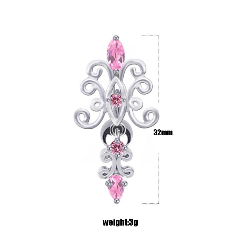 Gaibei Luxurious Heart-Shaped Belly Button Ring Pendant - European & American Fashion Jewelry