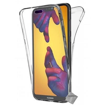 Thin 360 Full Silicone Gel Case For Huawei P20 Lite + Screen Protector - Transparent - LRXIFY-C0124