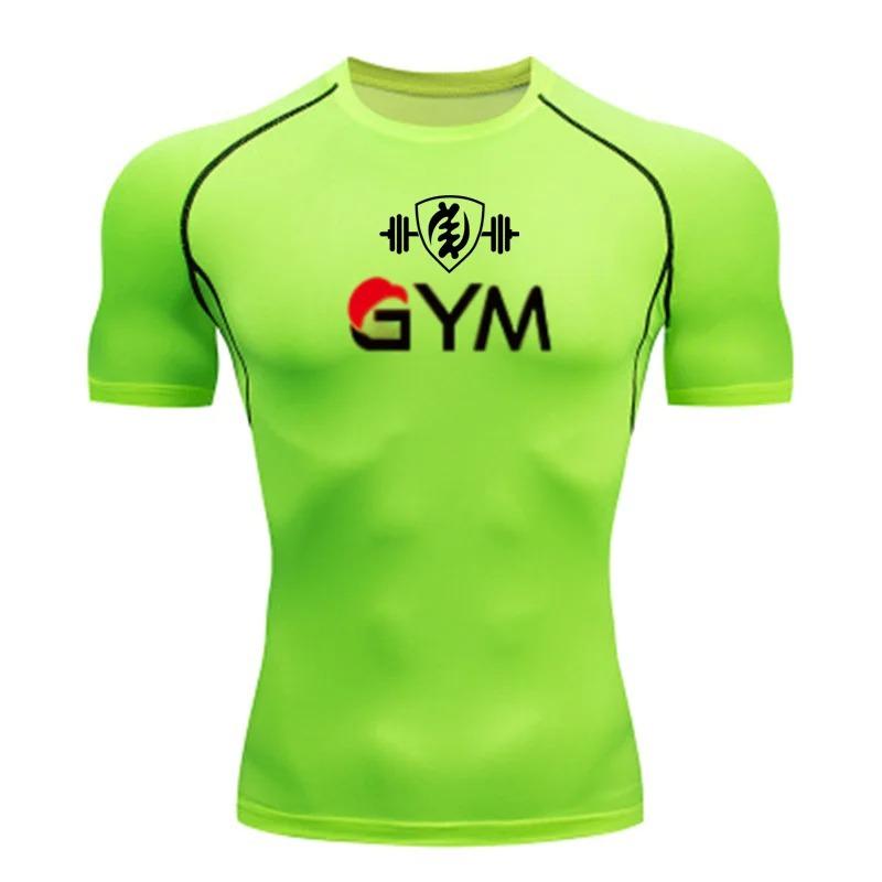 Men's Anime Compression T-Shirt Gym Running Fitness Tight Sportswear Short Sleeve Breathable Workout Summer T-Shirt S-3XL