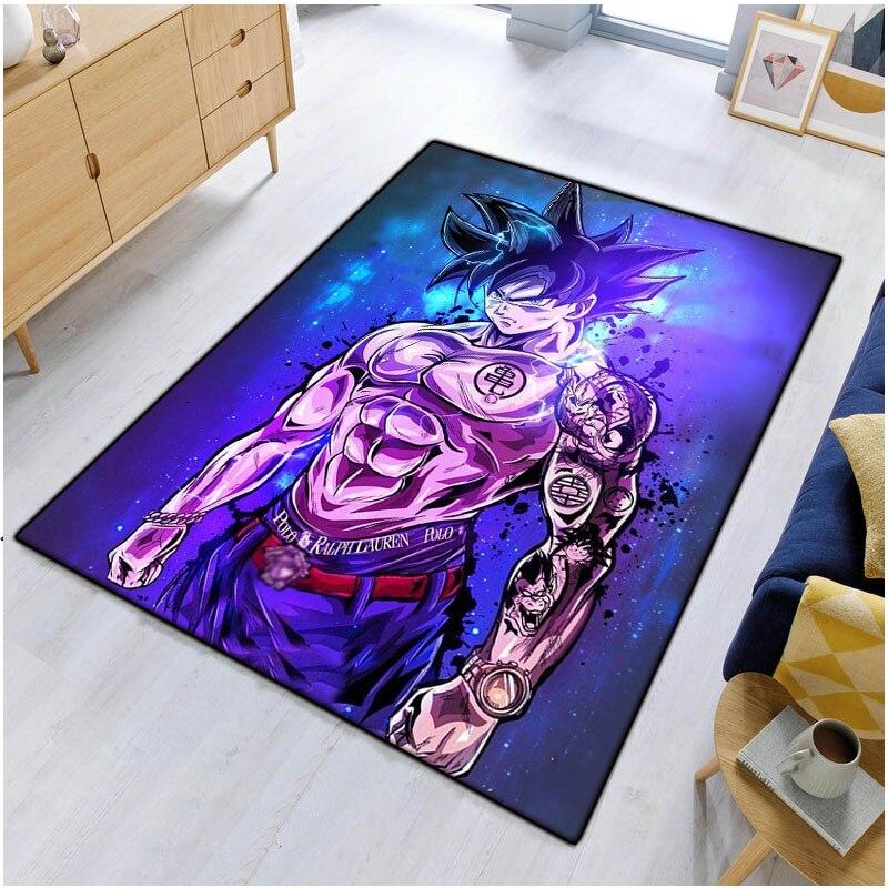 Multi Functional Cartoon Flannel Soft Home Living Room Japanese Cartoon Game Bathroom Kitchen Doormat Anti-skid Carpet.