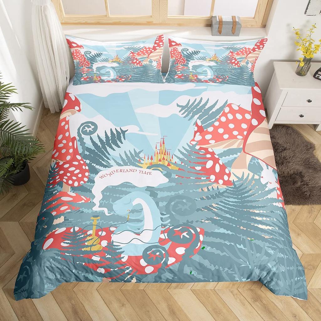 Duvet Cover Cartoon Viper Print Bedding Set for Boys Girls Snake Serpent Comforter Cover Kawaii Child Animal Bedroom Collection